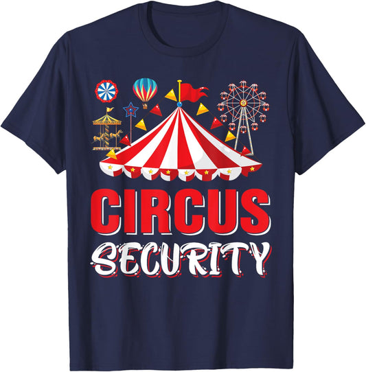 Circus Security Costume Circus Staff Circus Theme Party Fun T-Shirt - T-Shirt | Navy