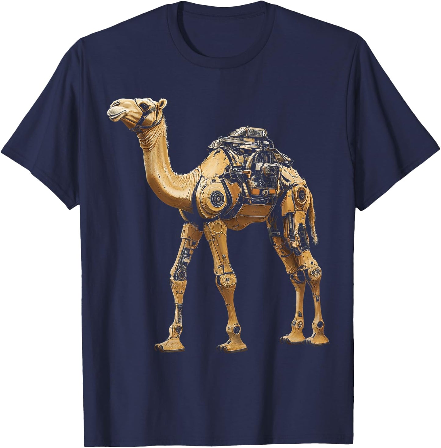 Camel Animal Graphic Robot Illustration Camel T-Shirt - T-Shirt | Navy