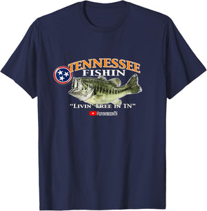 Tennessee Fishin Bass Hog Slab Fishing T-Shirt - T-Shirt | Navy