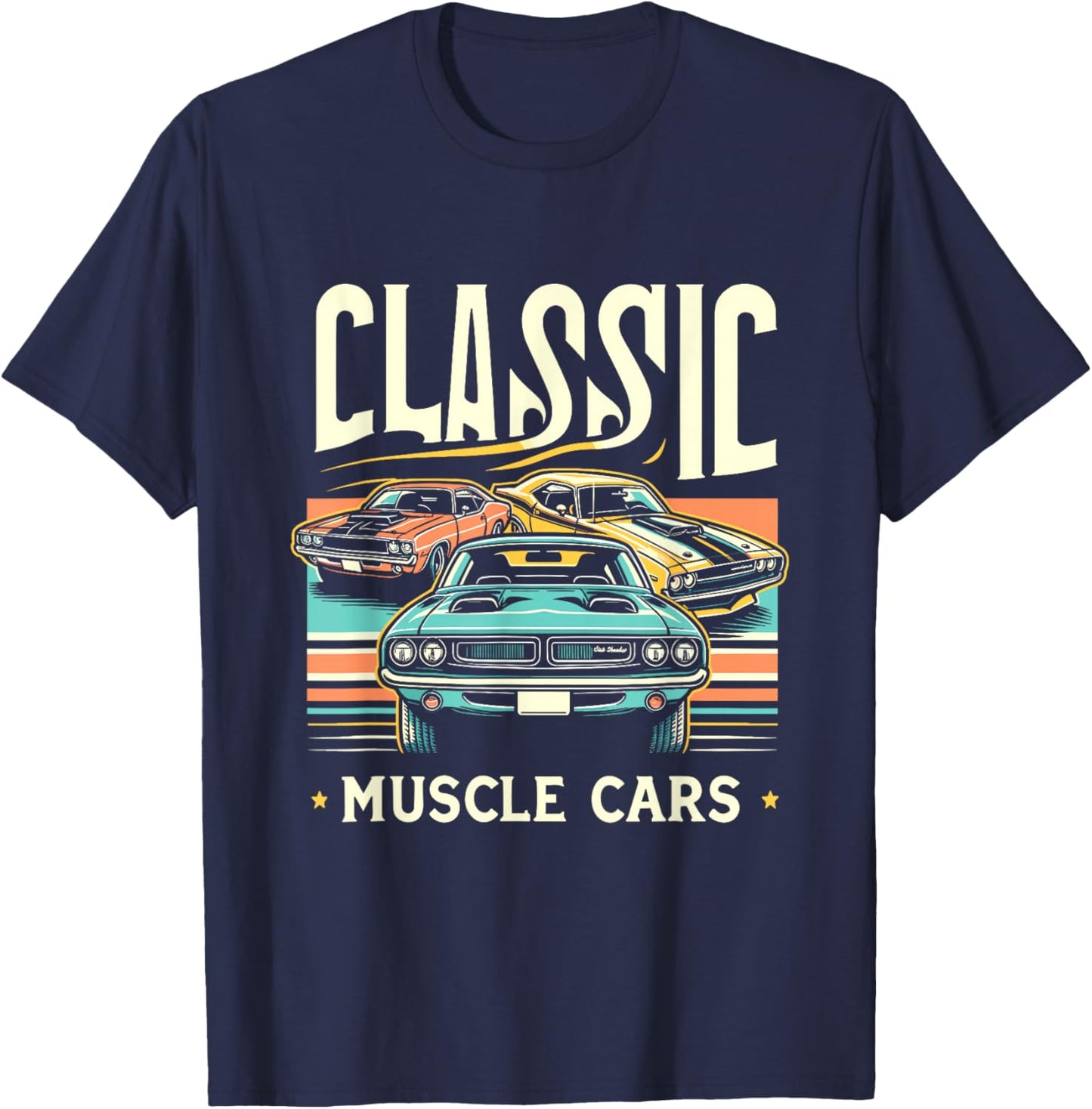 Classic Muscle Car Classic Vintage American Car T-Shirt - T-Shirt | Navy