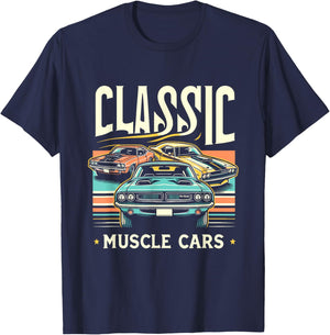 Classic Muscle Car Classic Vintage American Car T-Shirt - T-Shirt | Navy