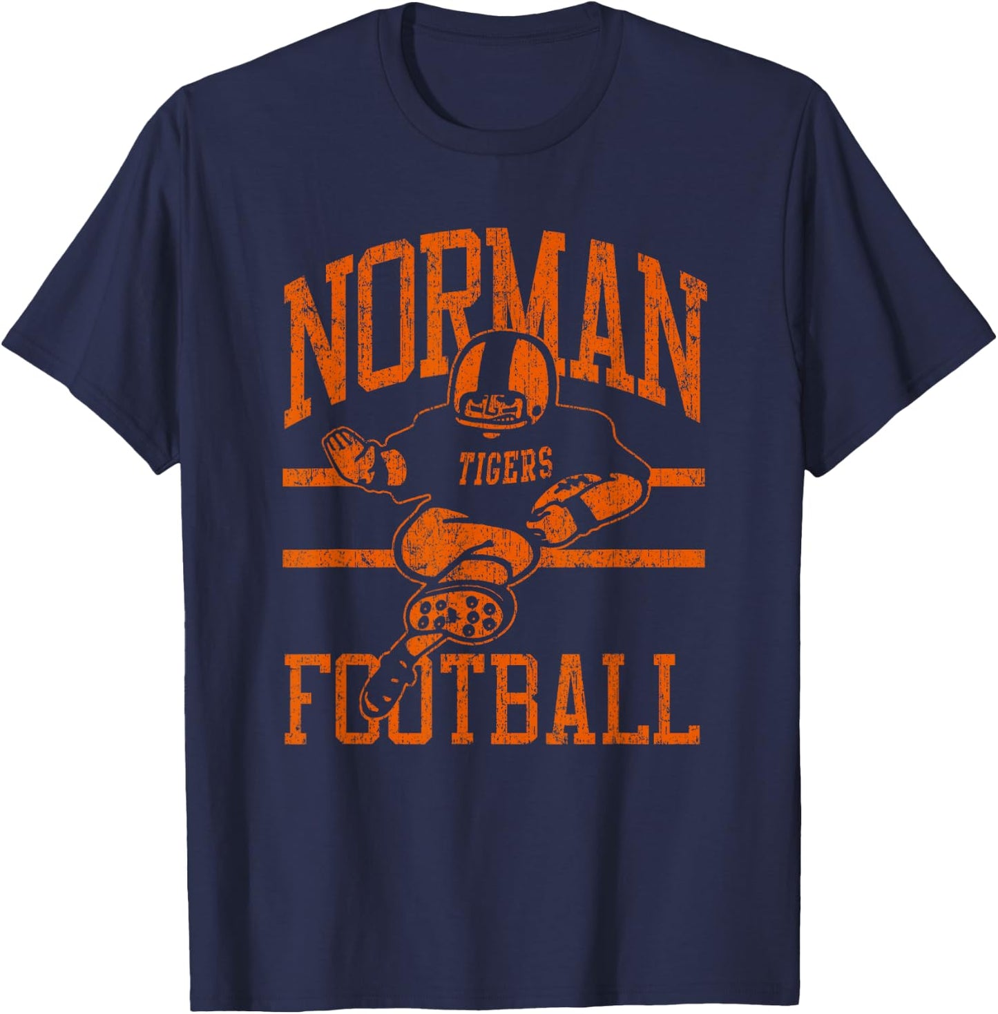 Norman Tigers FB Player T-Shirt - T-Shirt | Navy