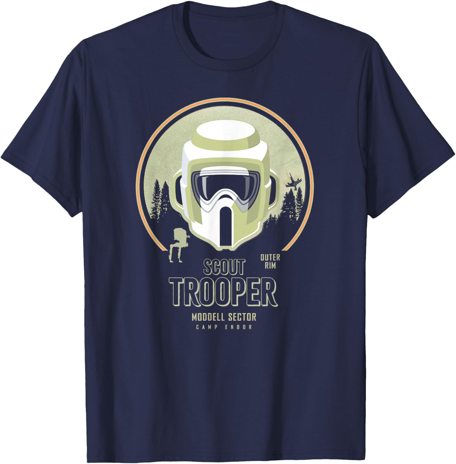 Star Wars Scout Trooper Camp Endor T-Shirt - T-Shirt | Navy