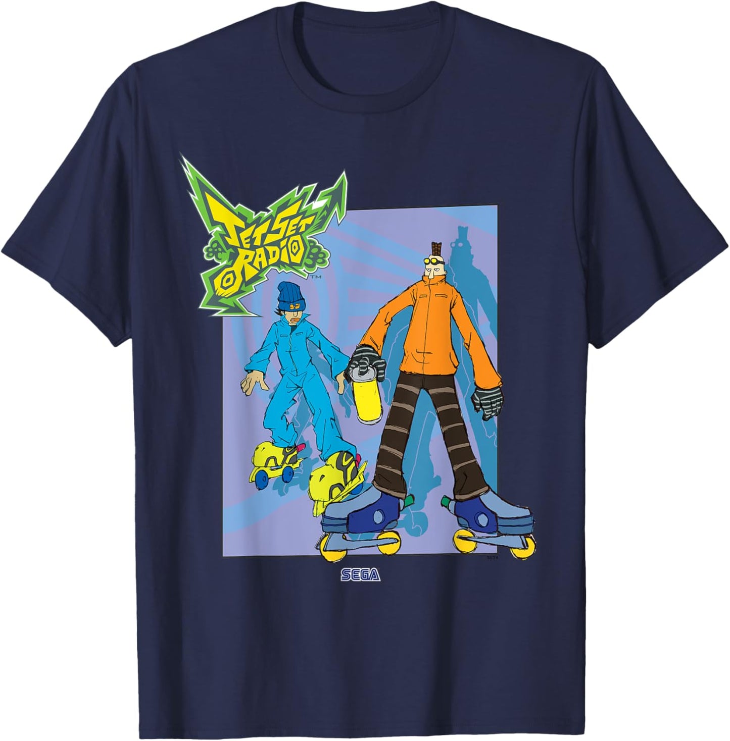 Jet Set Radio duo Corn, Soda SEGA Dreamcast video game T-Shirt - T-Shirt | Navy
