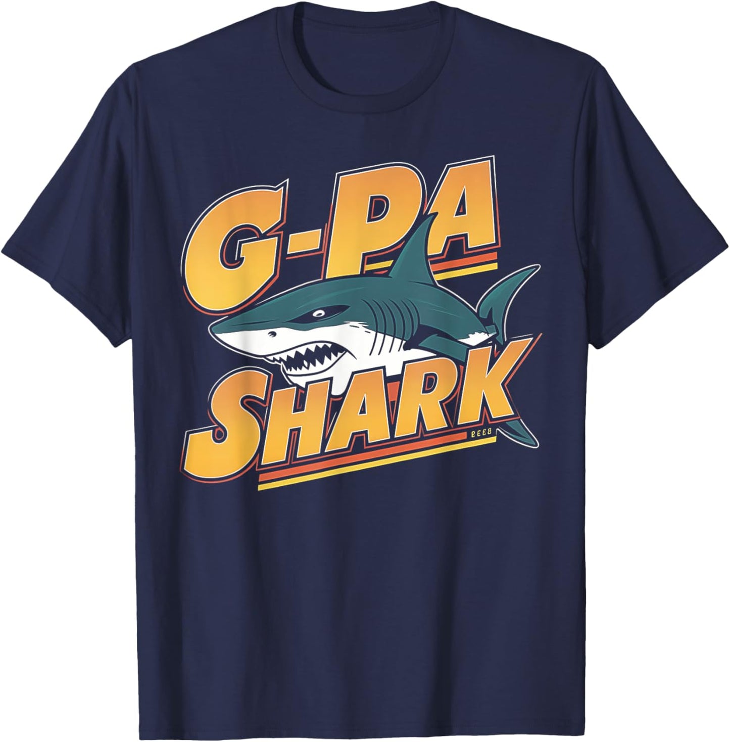 GPa Shark Grandpa Gifts Funny Graphic T-Shirt - T-Shirt | Navy