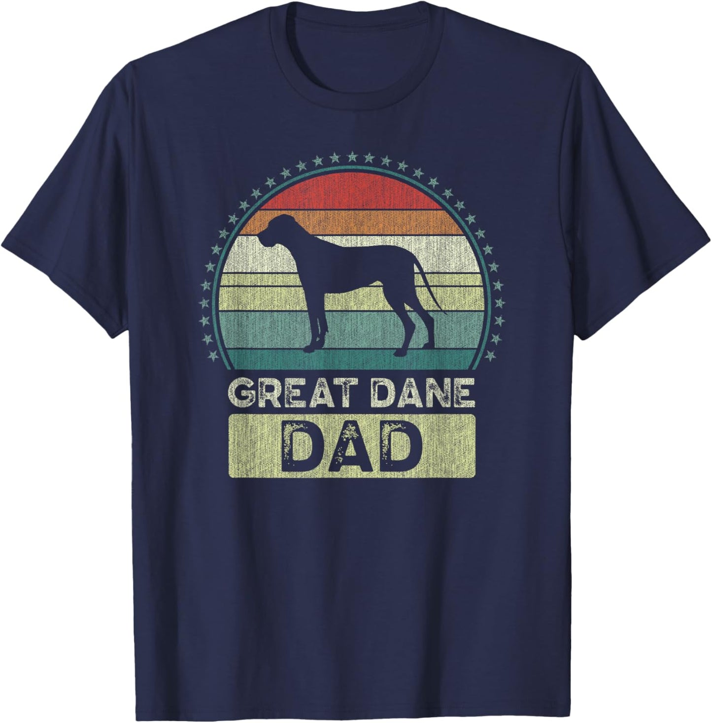Great Dane Dad, Father's Day, Great Dane Daddy T-Shirt - T-Shirt | Navy