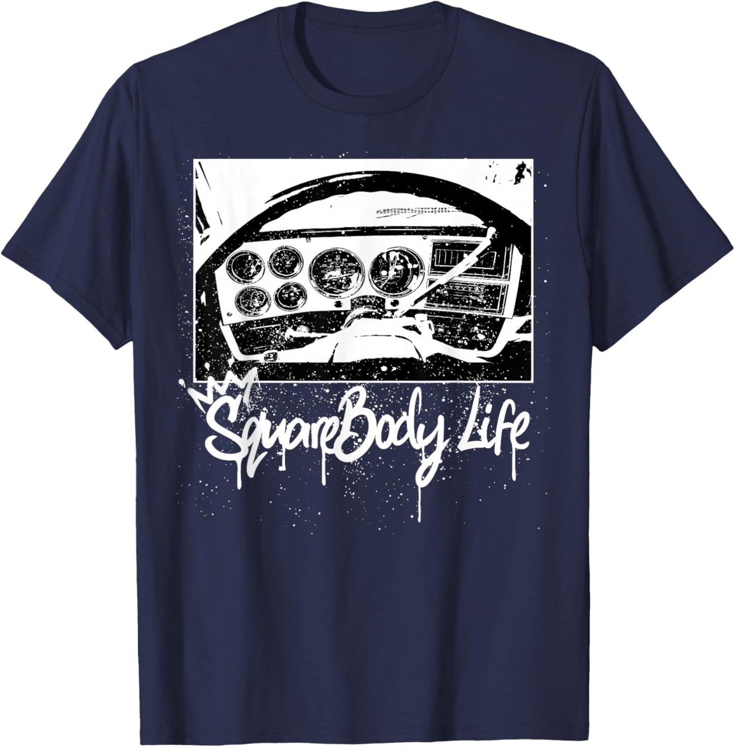 Squarebody Life C10 Classic truck Squarebody Nation T-Shirt - T-Shirt | Navy