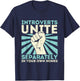 Introverts Unite Separately - Funny Introverted Antisocial T-Shirt - T-Shirt | Navy