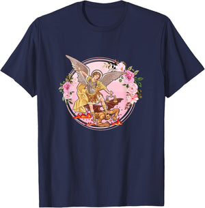 Saint Michael The Archangel T-Shirt - T-Shirt | Navy