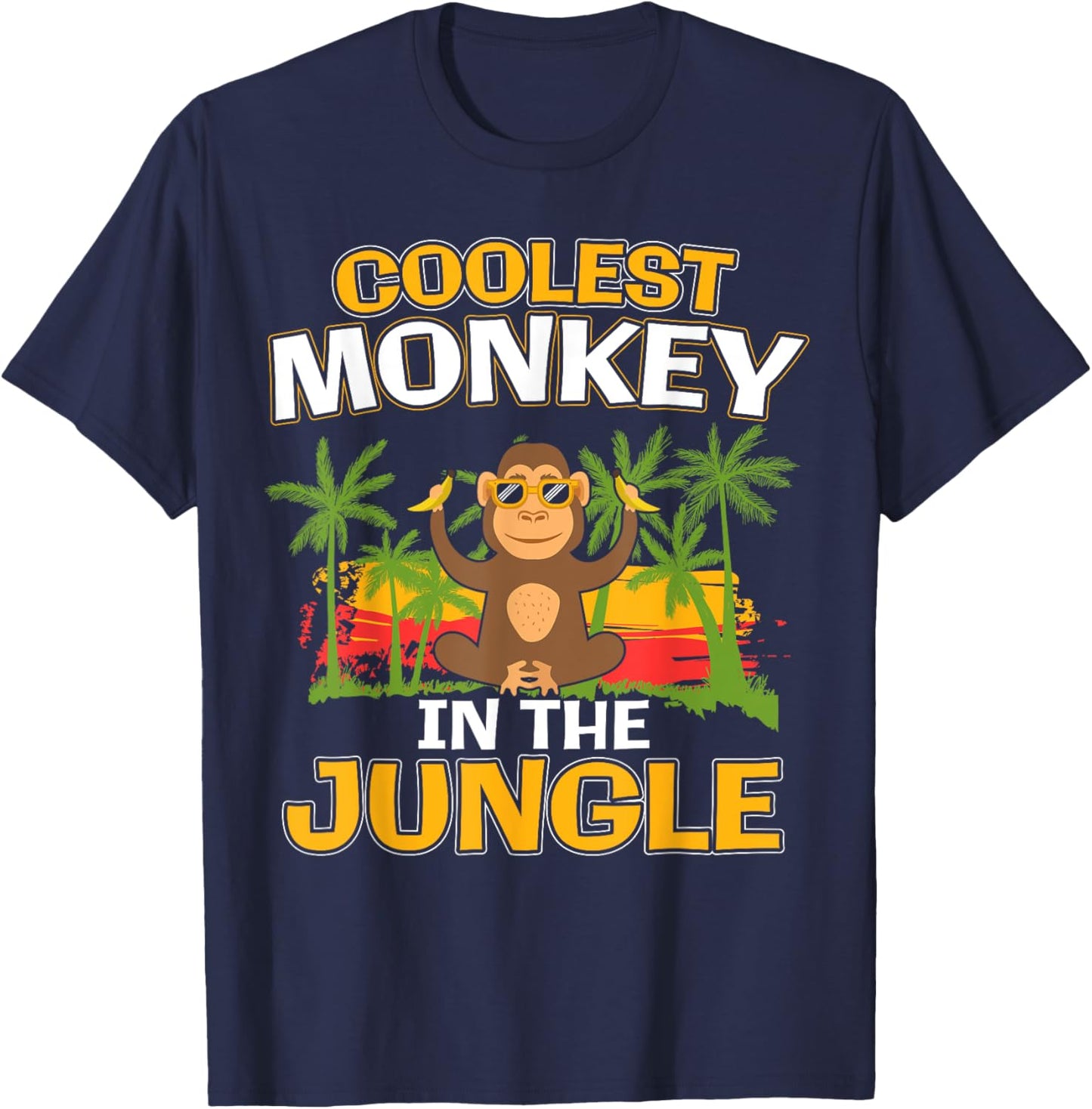 Coolest Monkey in the Jungle I Kid Meme T-Shirt - T-Shirt | Navy