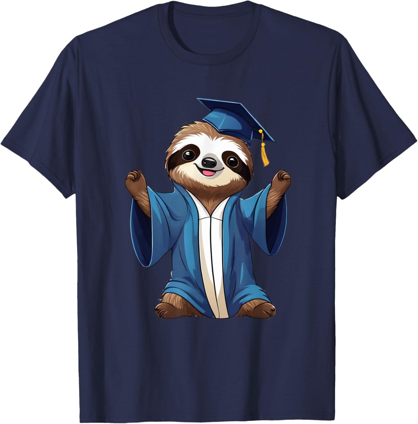 Sloth Graduation Class Of 2024 Graduation Day Party T-Shirt - T-Shirt | Navy