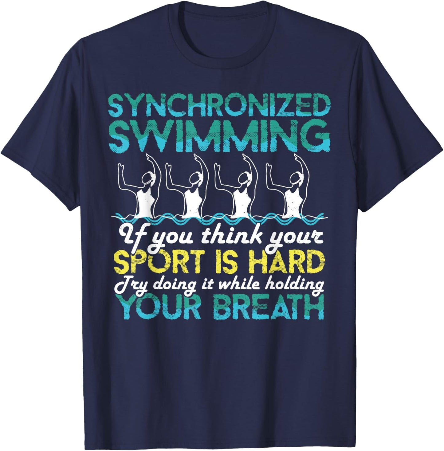 Synchronized Swimming Shirt Synchro Swimmer Artistic T-Shirt - T-Shirt | Navy