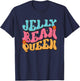 Jelly Bean Queen Groovy Lettering Vibes T-Shirt - T-Shirt | Navy