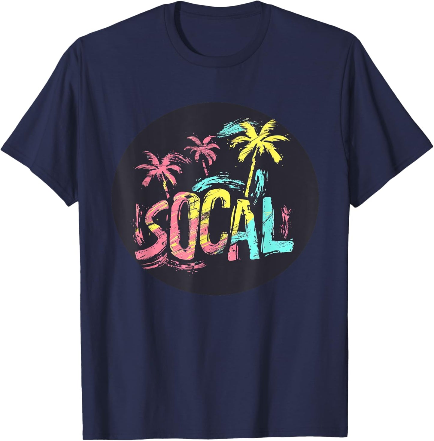 Cool Multicolor SoCal Southern California Costume T-Shirt - T-Shirt | Navy
