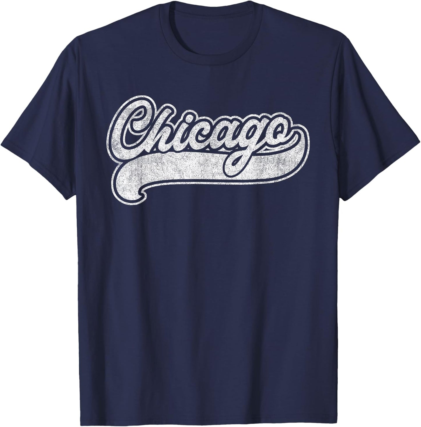 Chicago Illinois IL Shirt Retro Baseball Style Vintage Gift T-Shirt - T-Shirt | Navy