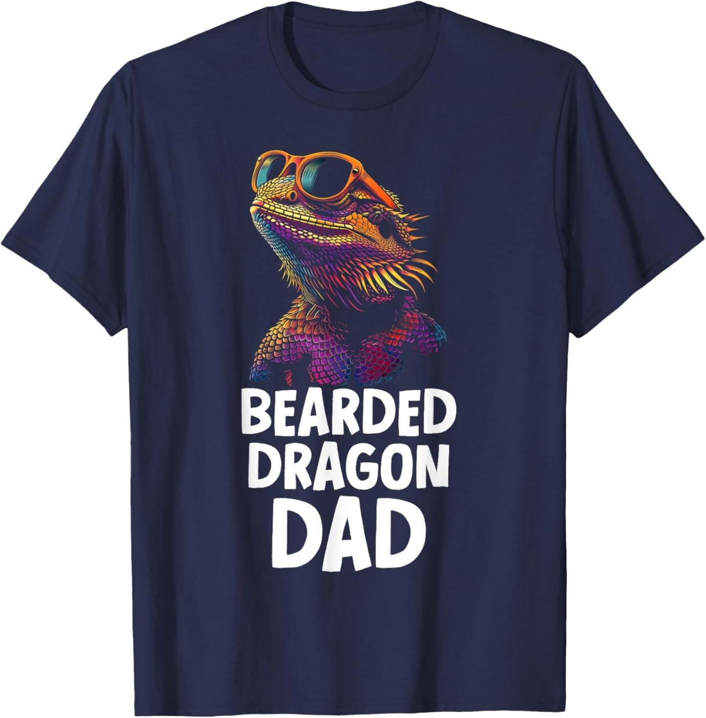 Bearded Dragon Dad Funny Reptile T-Shirt - T-Shirt | Navy