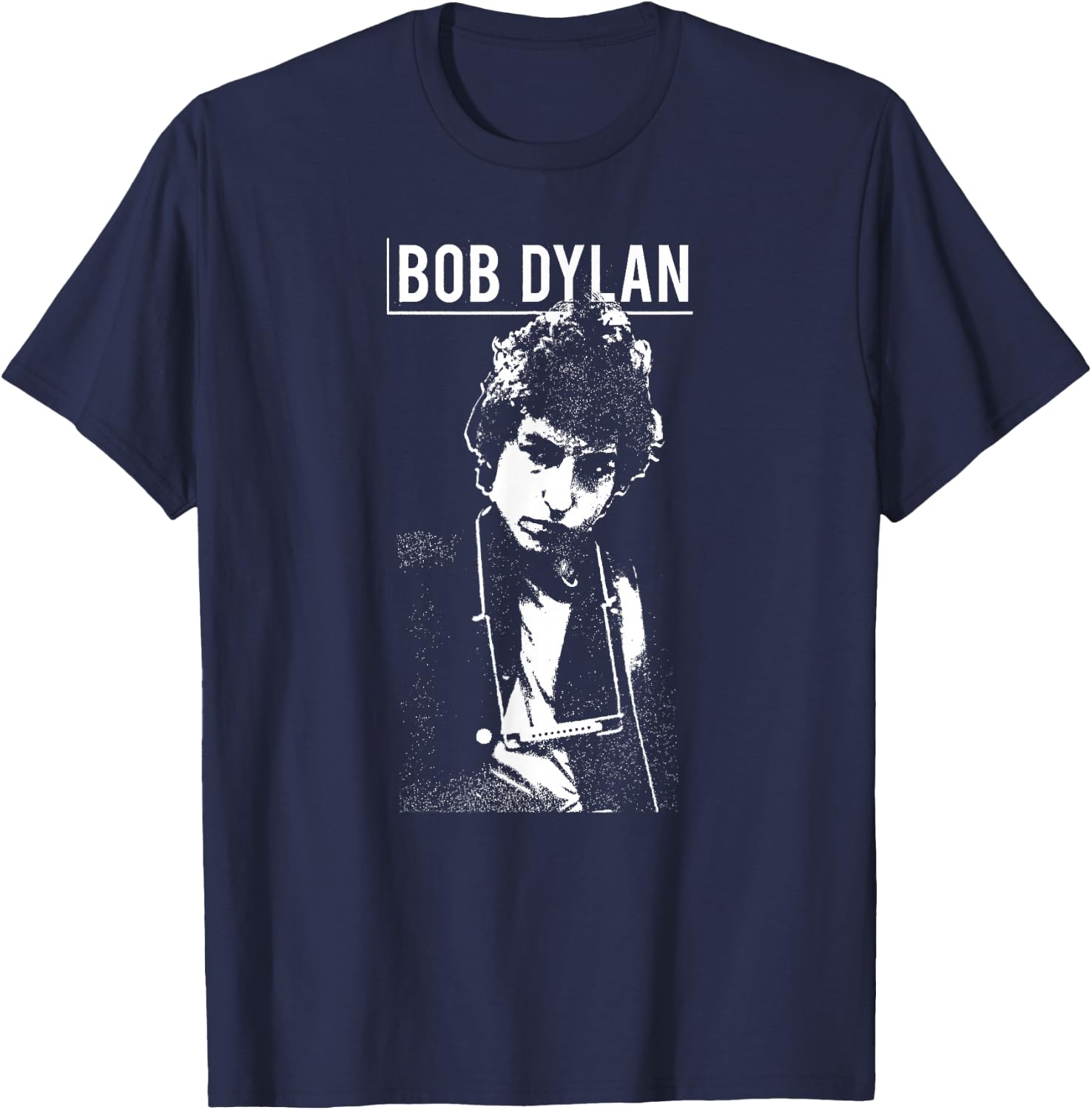 Bob Dylan - Harmony 60s (White) T-Shirt - T-Shirt | Navy