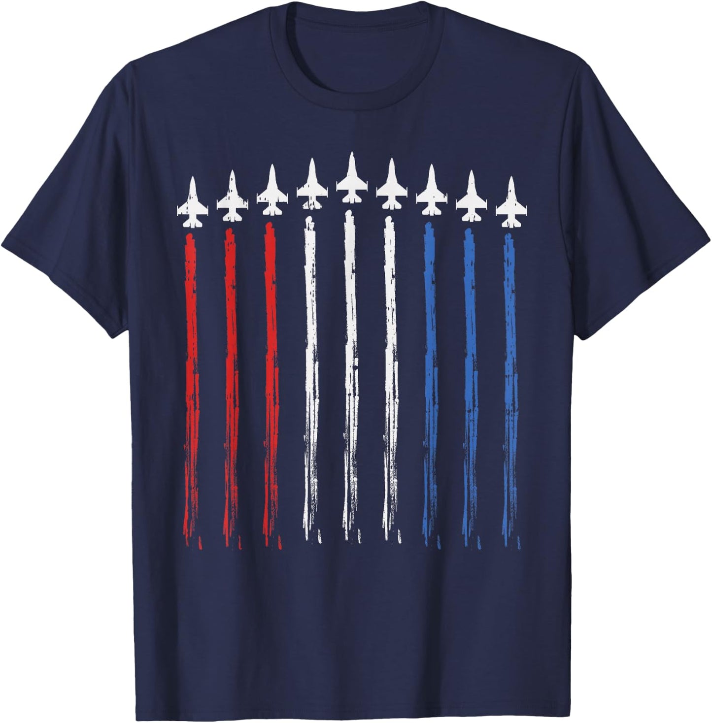 Jets US American Flag Independence 4th Of July Patriot Gift T-Shirt - T-Shirt | Navy
