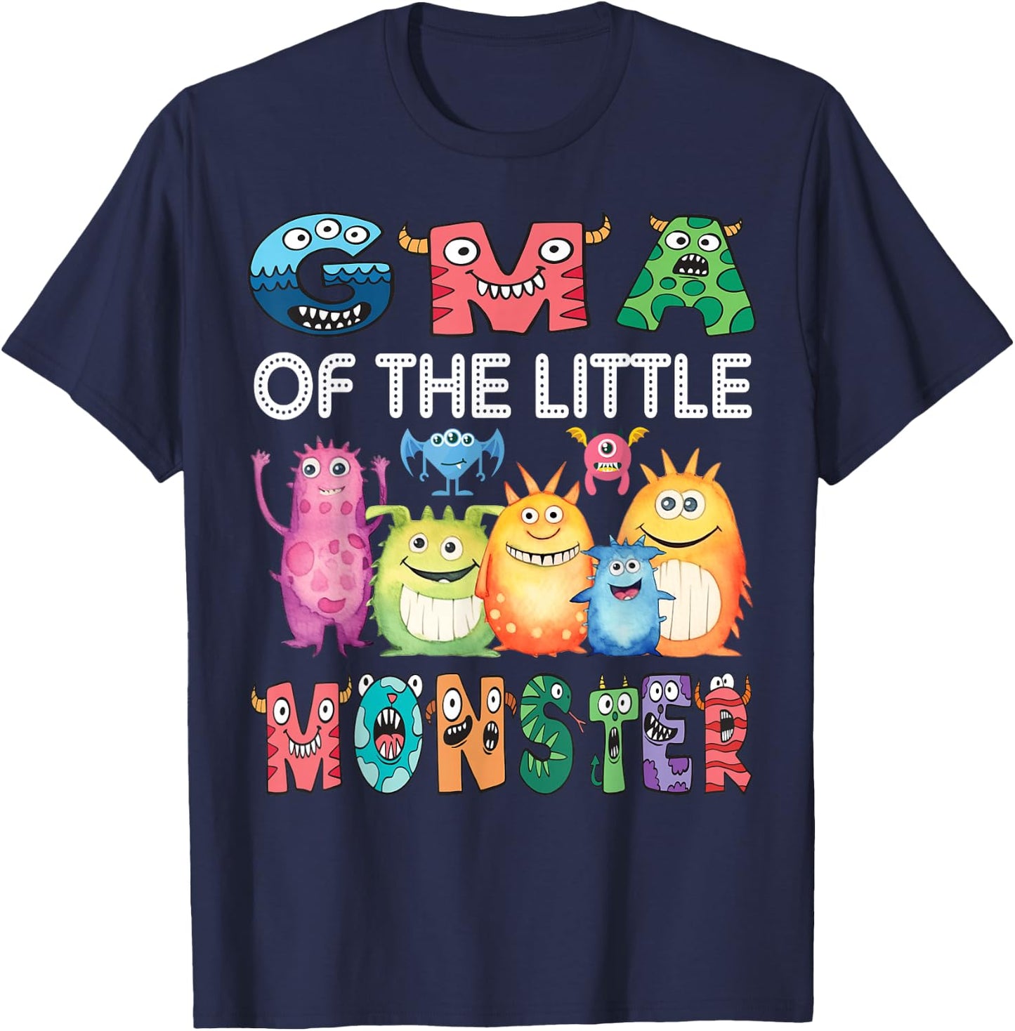 Gma Of The Little Monster Kids 1St Birthday Party T-Shirt - T-Shirt | Navy