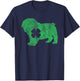 St. Patrick's Day Dog Bulldog Shamrock Men Women Gift T-Shirt - T-Shirt | Navy