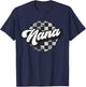 Funny Retro Checkered Nana Race Vintage Matching Family T-Shirt - T-Shirt | Navy