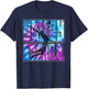 Volleyball Tie Dye Blue Purple Serving Silhouette Girl Gift T-Shirt - T-Shirt | Navy