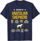 Anatomy Of Anatolian Shepherd Dog Lover T-Shirt - T-Shirt | Navy