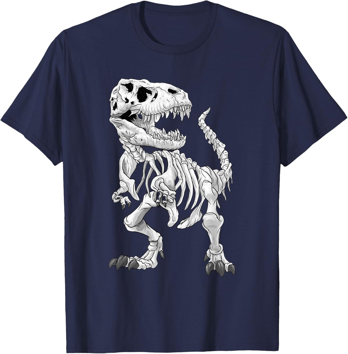T-Rex Skeleton Dino Bones Paleontologist Fossil Dinosaur T-Shirt - T-Shirt | Navy