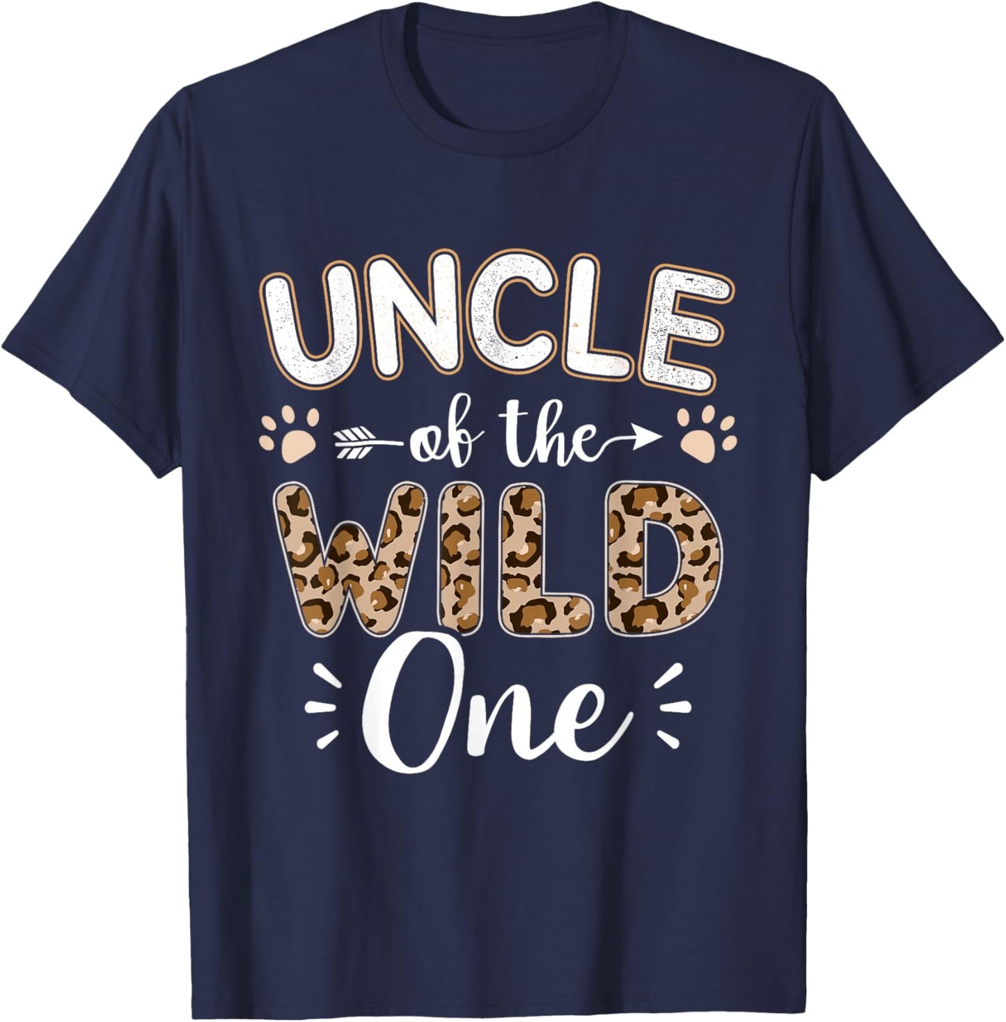 Uncle of the wild one birthday girl matching family party T-Shirt - T-Shirt | Navy