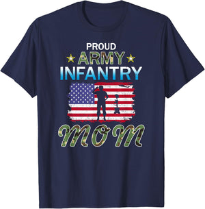 Proud Army Infantry Mom-I'm A Proud Army Infantry Mom Army T-Shirt - T-Shirt | Navy