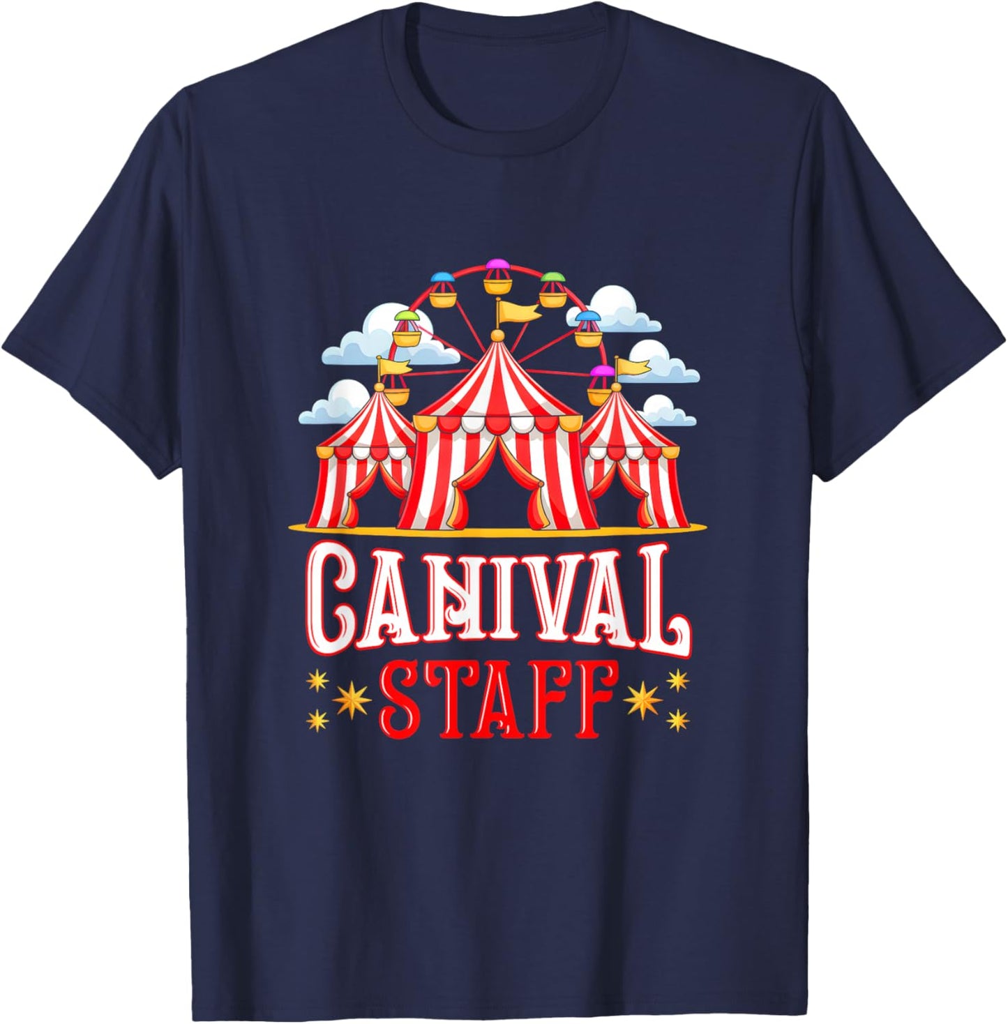 Carnival Staff Funny Circus Staff Costume Circus Theme Party T-Shirt - T-Shirt | Navy