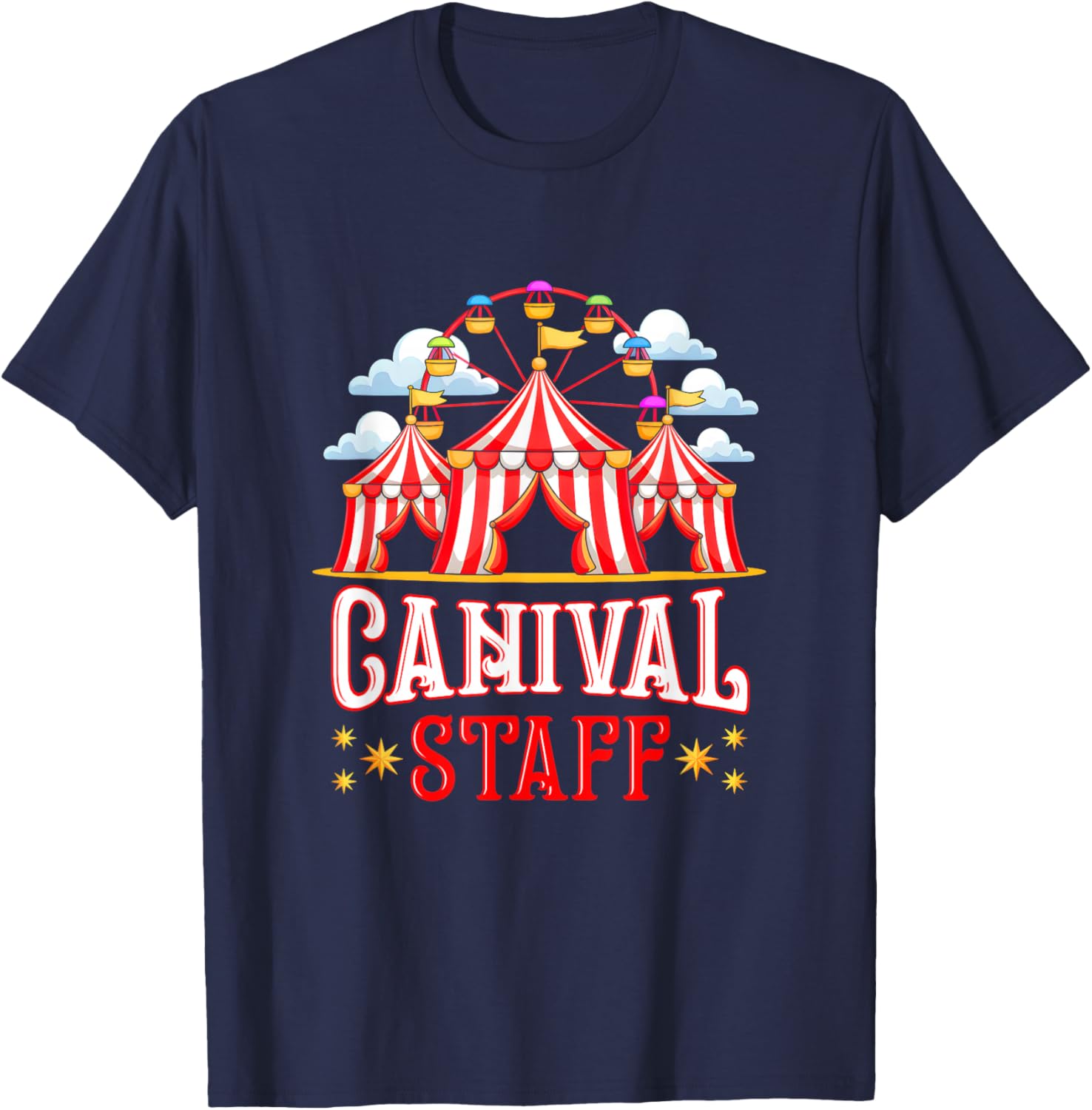 Carnival Staff Funny Circus Staff Costume Circus Theme Party T-Shirt - T-Shirt | Navy