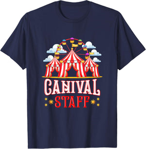 Carnival Staff Funny Circus Staff Costume Circus Theme Party T-Shirt - T-Shirt | Navy