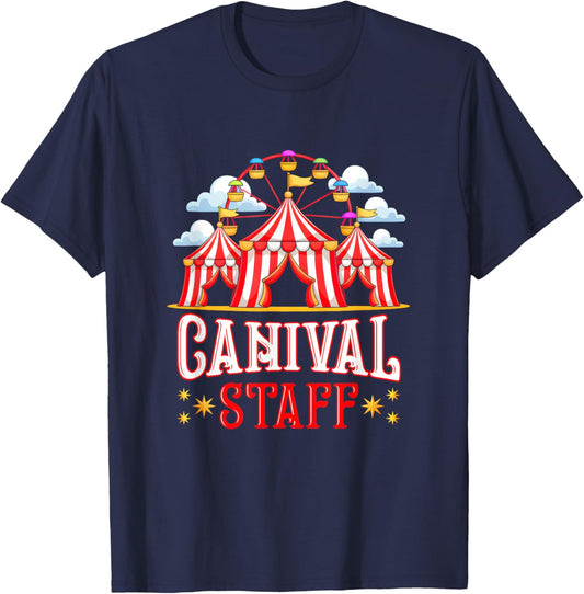 Carnival Staff Funny Circus Staff Costume Circus Theme Party T-Shirt - T-Shirt | Navy