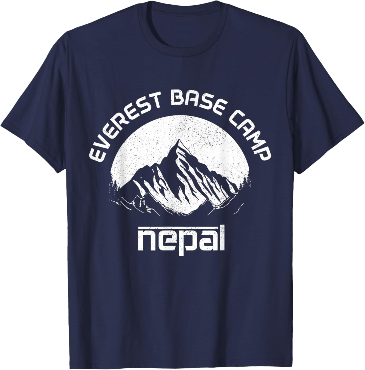 Mount Everest Nepal Himalaya Mountaineer Mountain Souvenir T-Shirt - T-Shirt | Navy