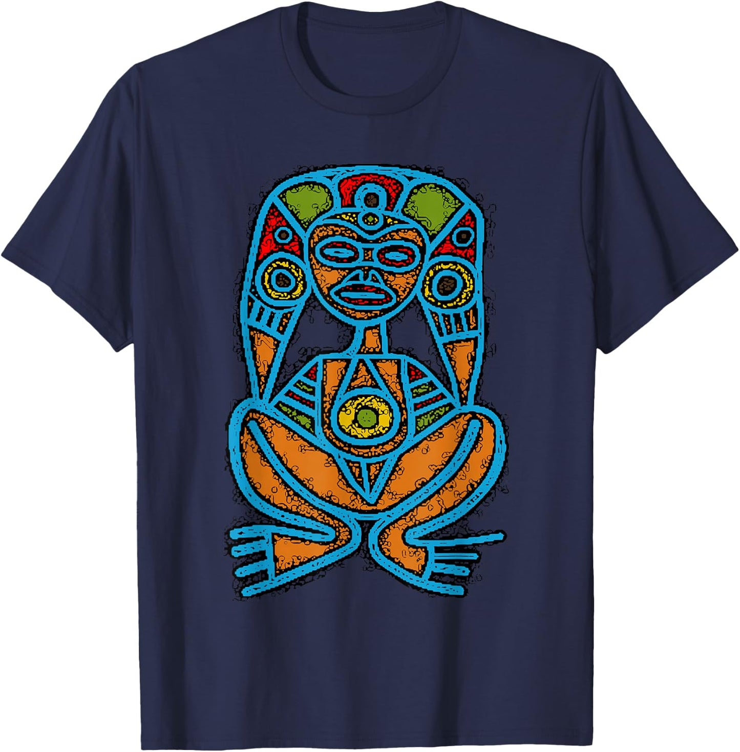Atabey Goddess Taino Art Symbol Puerto Rico Boricua T-Shirt - T-Shirt | Navy