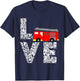 Firetruck Firefighting Love Fire Fighter Truck Fireman Shirt T-Shirt - T-Shirt | Navy