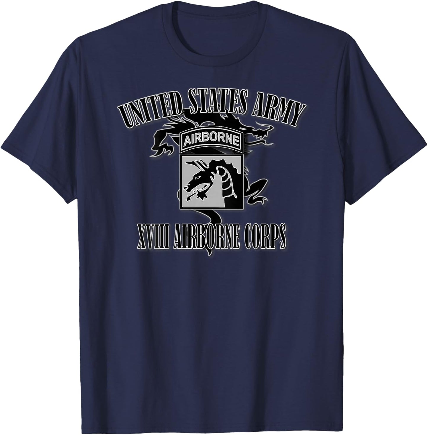 XVIII Airborne Corps (Back Design) T-Shirt - T-Shirt | Navy