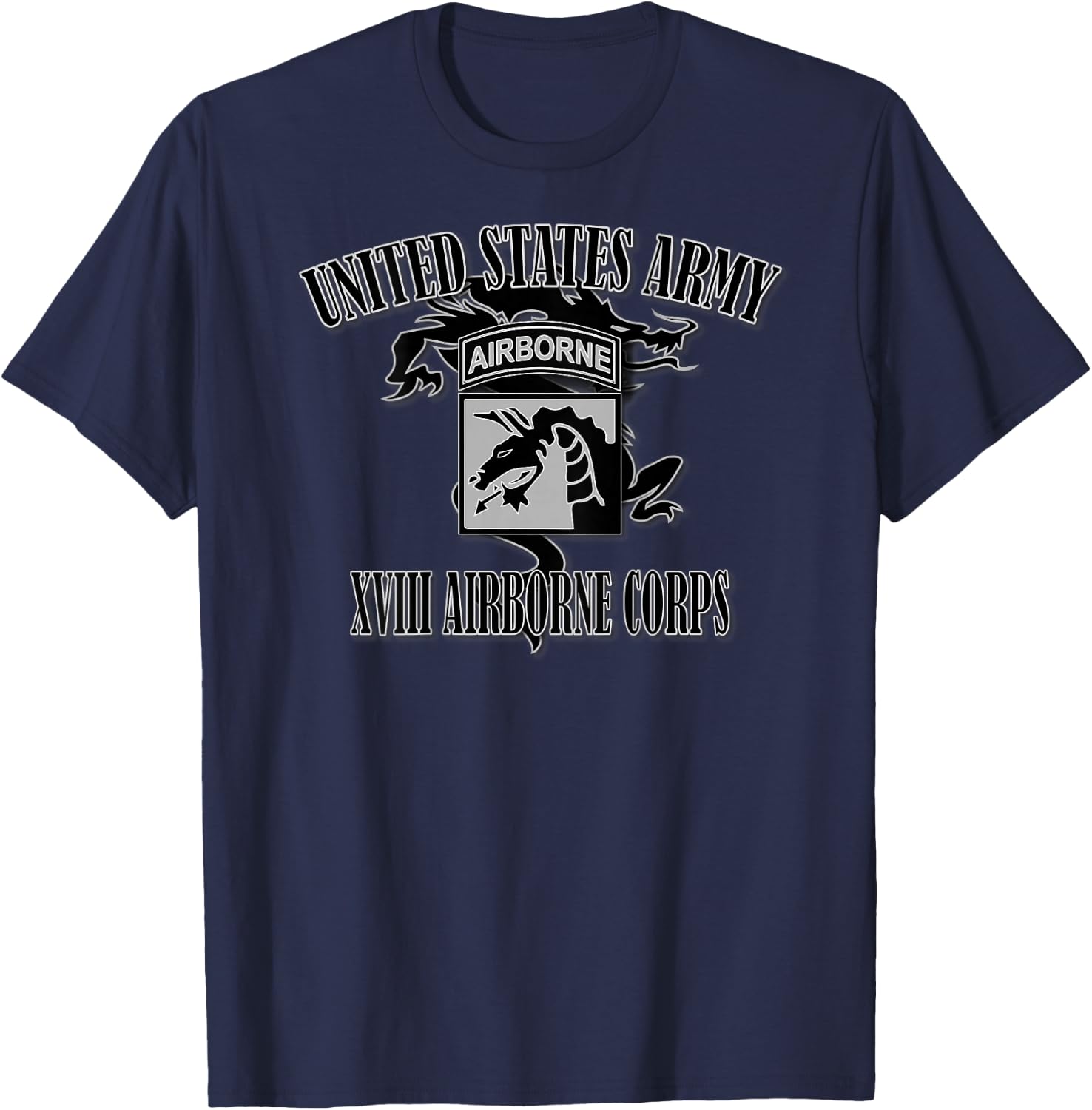 XVIII Airborne Corps (Back Design) T-Shirt - T-Shirt | Navy