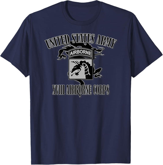 XVIII Airborne Corps (Back Design) T-Shirt - T-Shirt | Navy