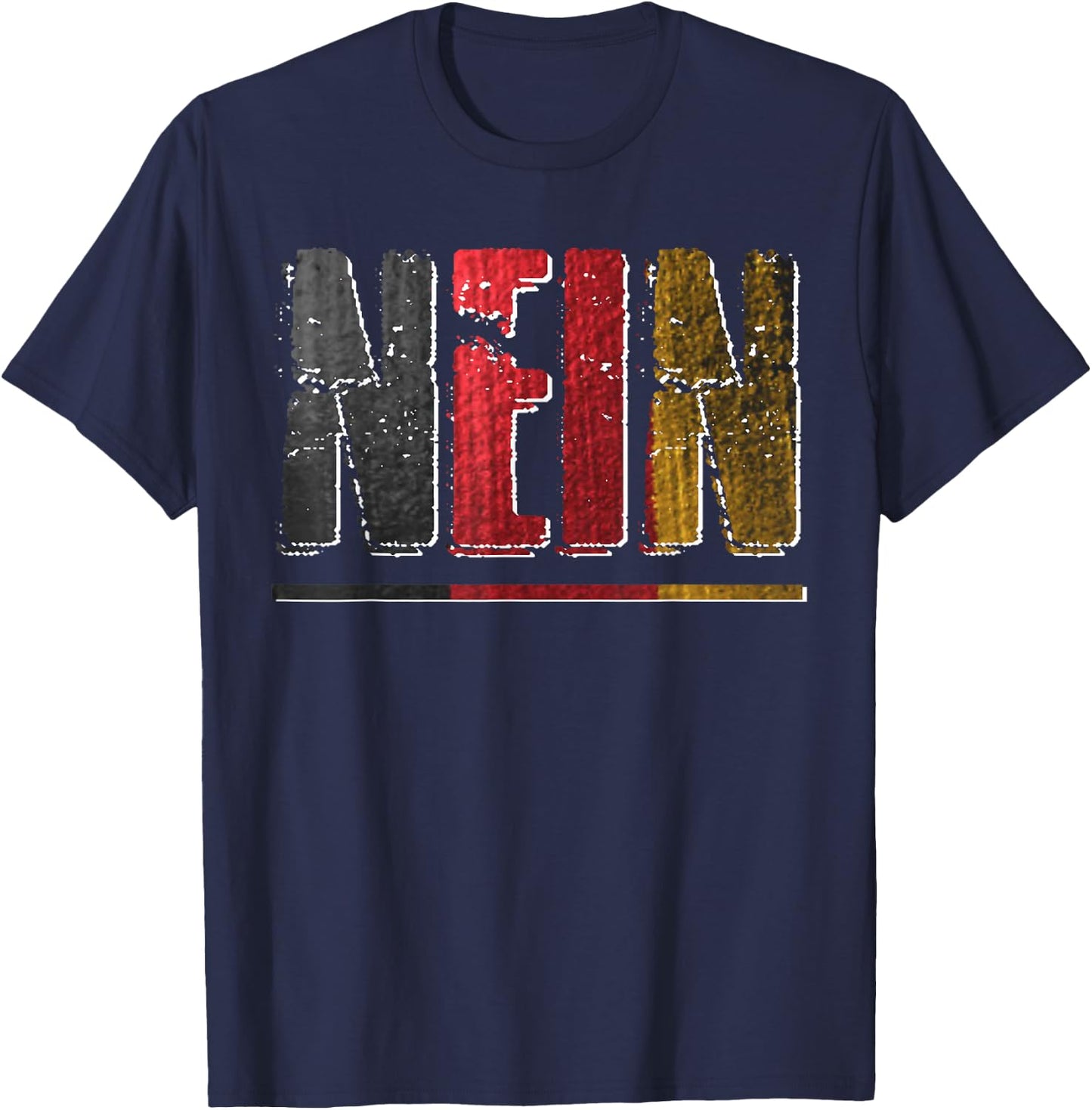 Nein Funny German No Word Saying Vintage Gift T-Shirt - T-Shirt | Navy