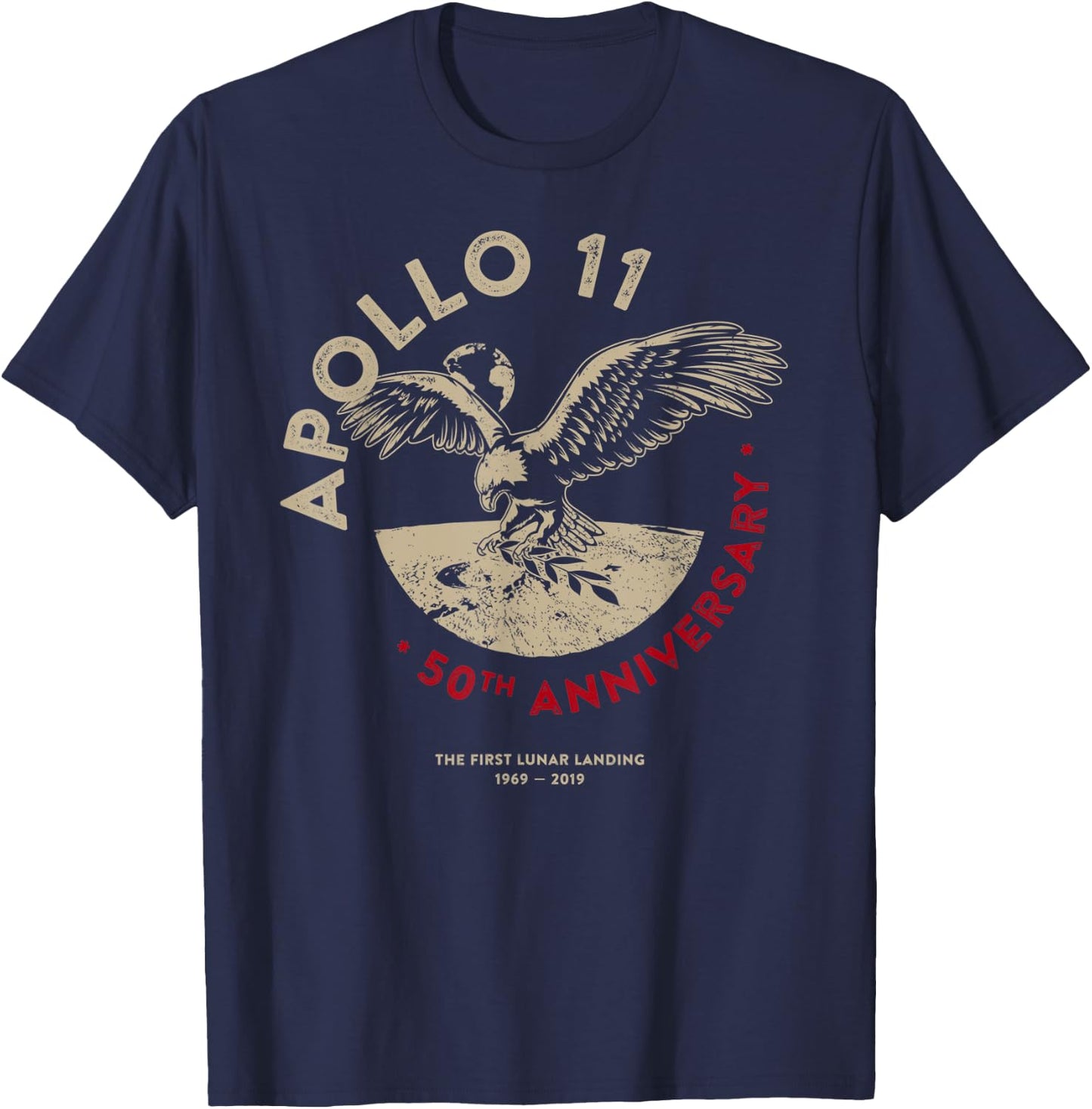 Apollo 11 50th Anniversary Moon Landing Eagle T-Shirt - T-Shirt | Navy