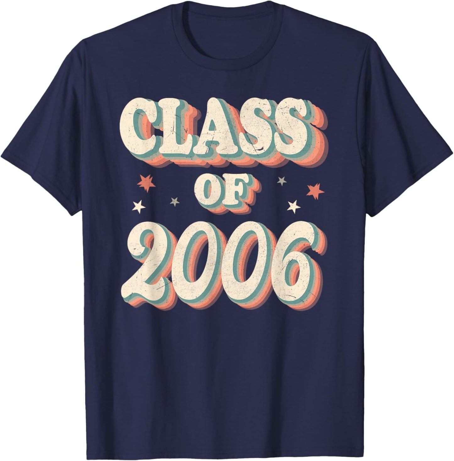 Vintage Class Of 2006 06 High School Graduation T-Shirt - T-Shirt | Navy