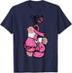 Breast Cancer Boxing Glove Pink Ribbon Awareness Fight Women T-Shirt - T-Shirt | Navy