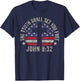 Christian Patriotic Gift John 8:32 Truth Shall Set You Free Women Kids Men T-Shirt - T-Shirt | Navy