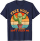 Free Hugs Just Kidding Don't Touch Me Cactus Funny Gift T-Shirt - T-Shirt | Navy