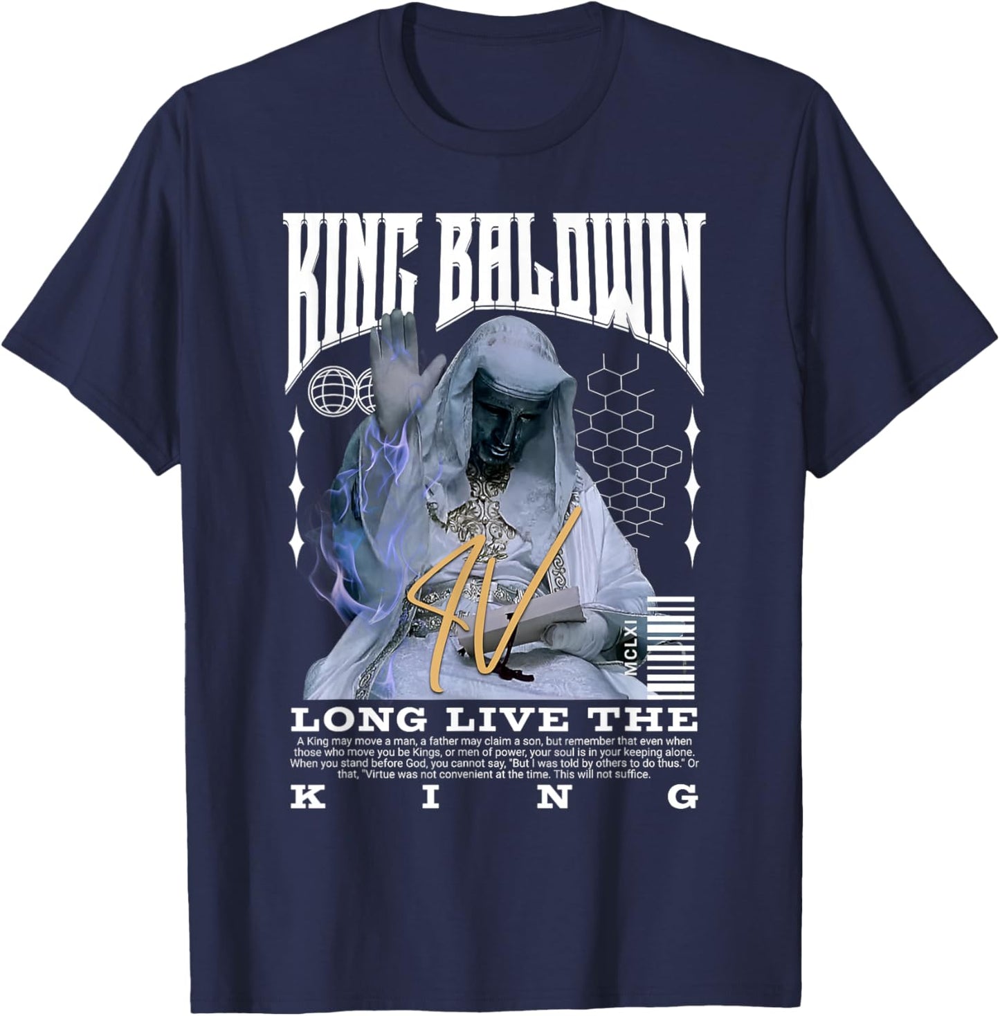 King Baldwin IV T-Shirt - T-Shirt | Navy