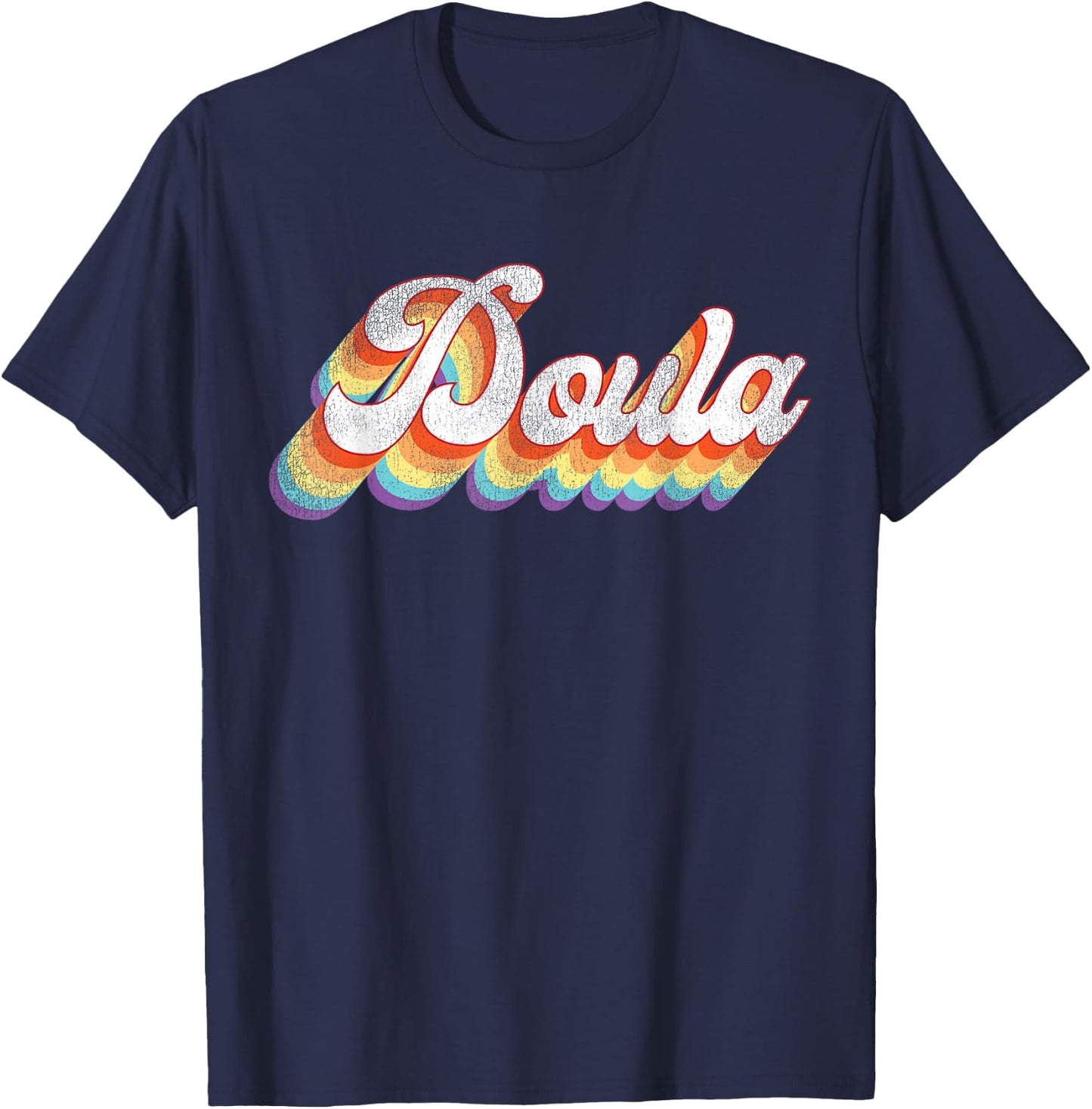 Doula Birth Worker Retro Vintage Doula T-Shirt - T-Shirt | Navy