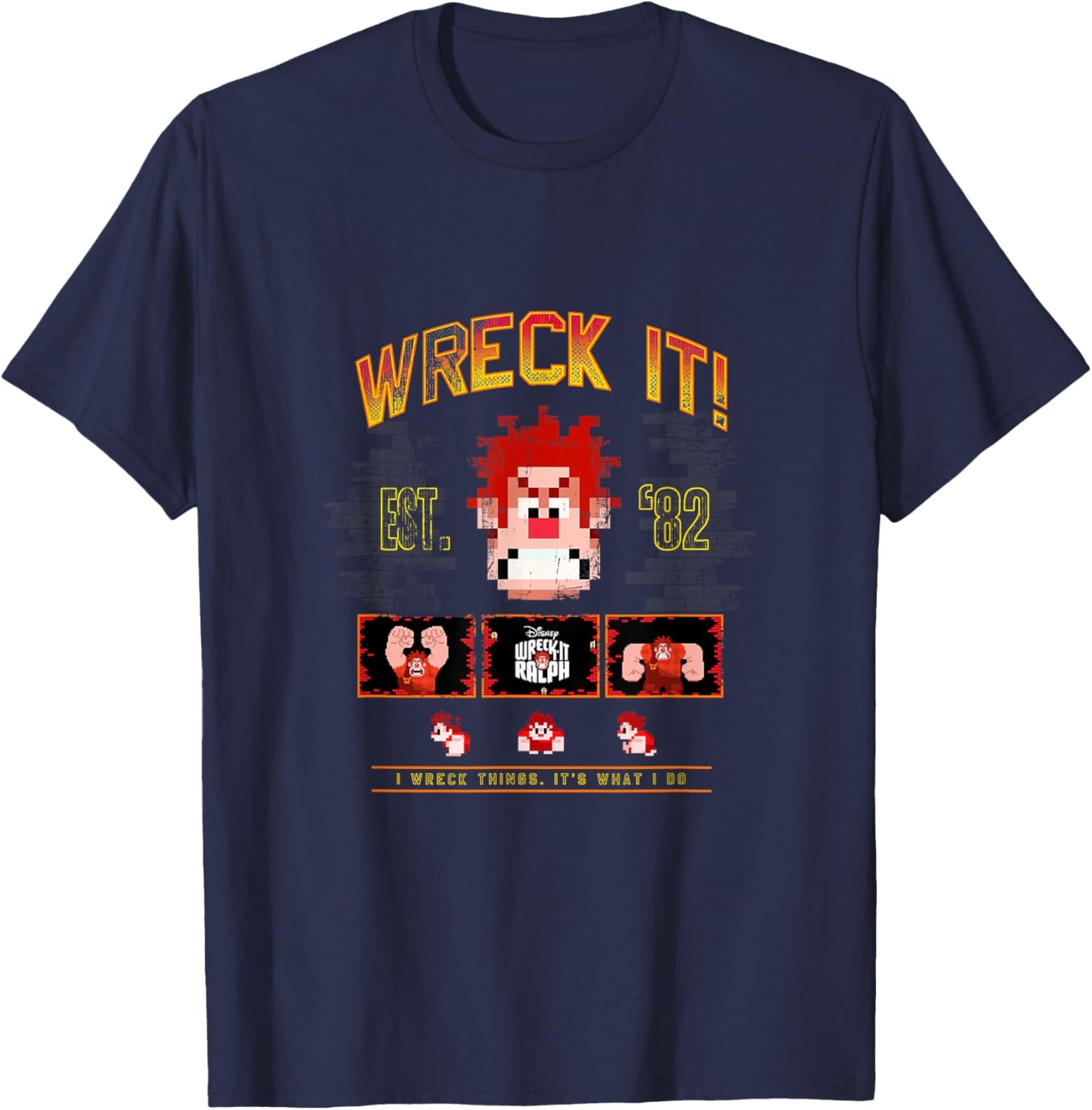 Disney Wreck-It Ralph Wreck It! Est. '82 Vintage Video Game T-Shirt - T-Shirt | Navy
