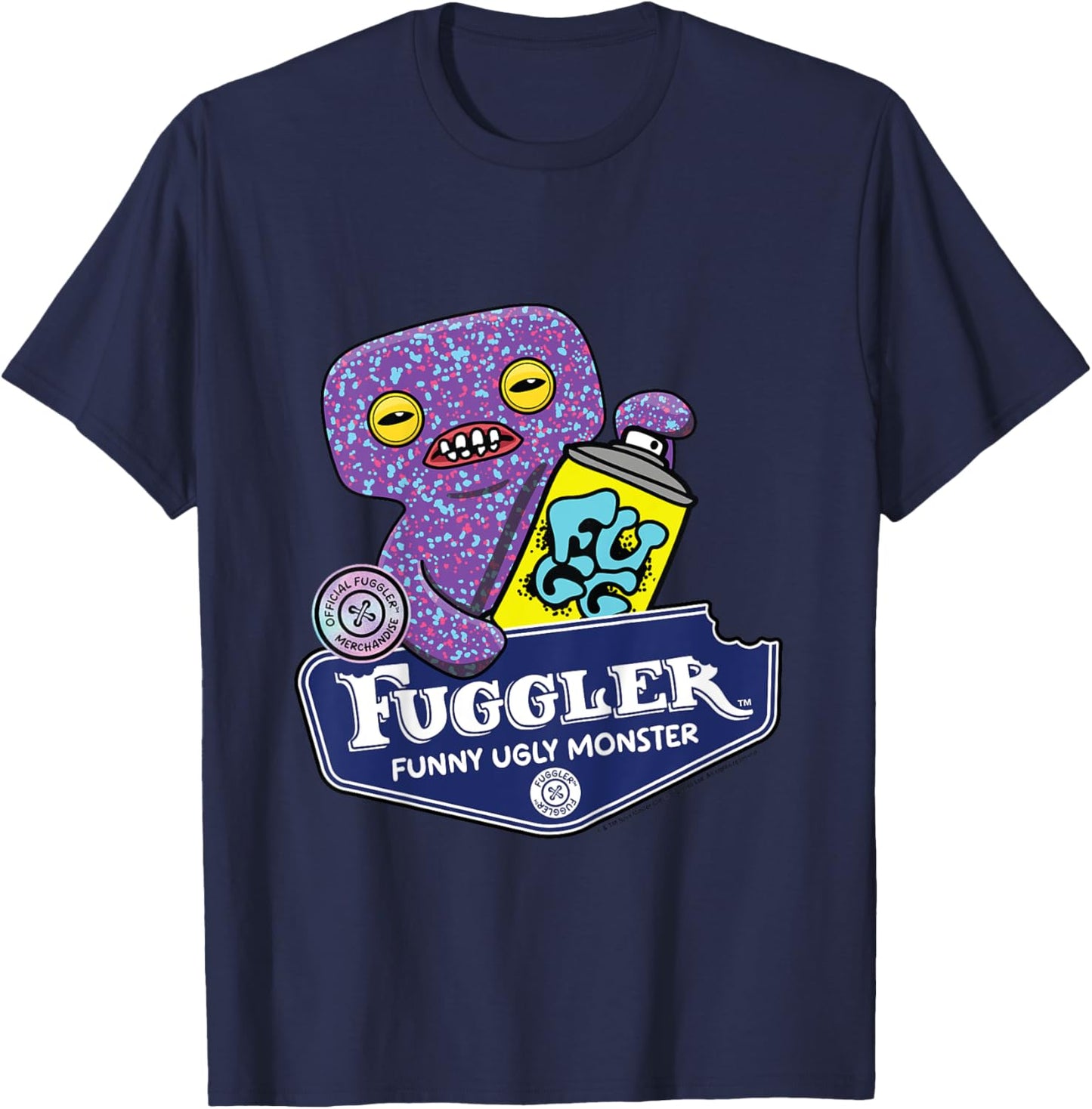 Fuggler Squidge Funny Ugly Monsters Kids T-Shirt - T-Shirt | Navy